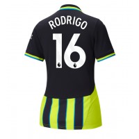 Camiseta Manchester City Rodri Hernandez #16 Segunda Equipación Replica 2024-25 para mujer mangas cortas